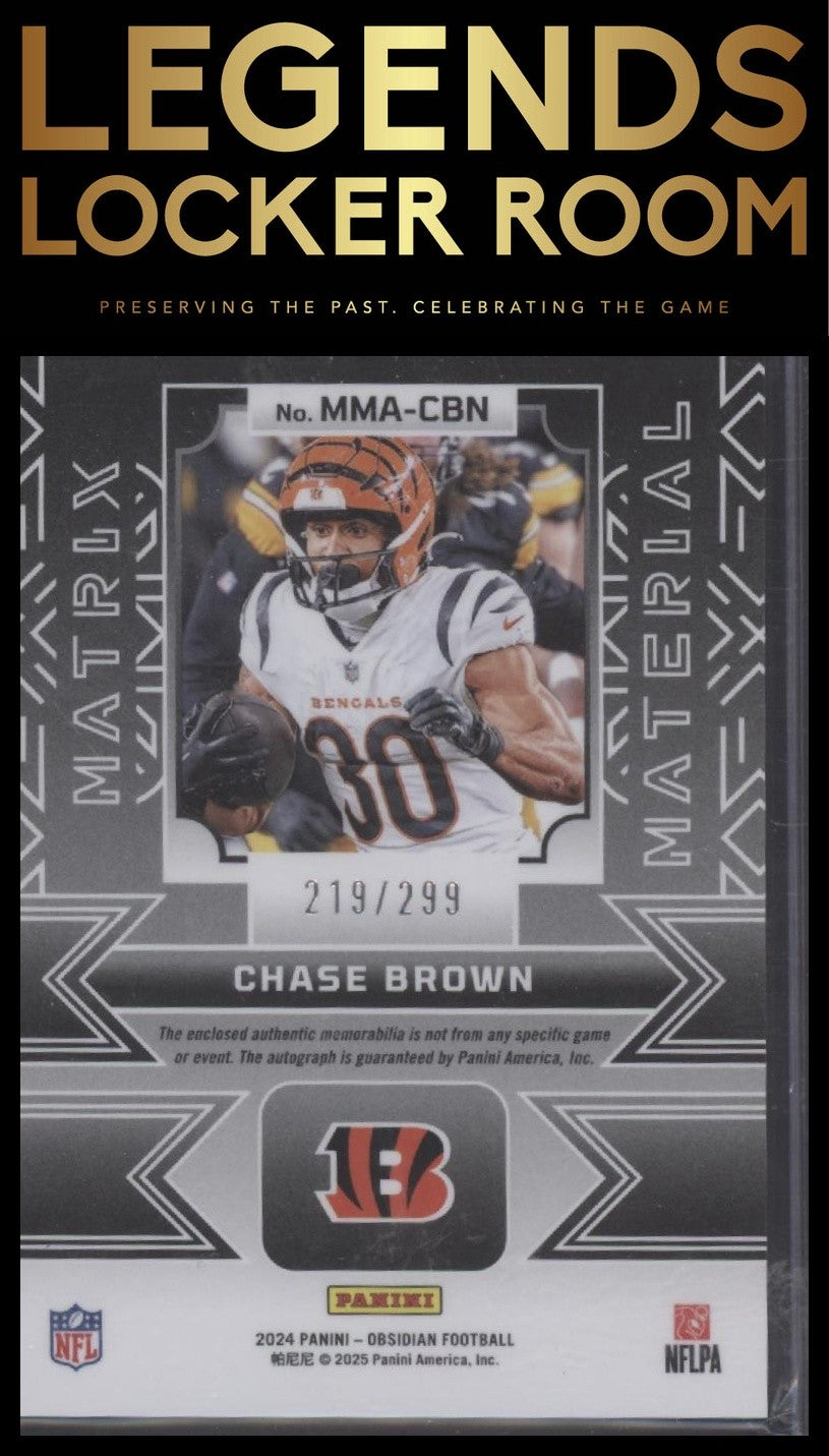 Panini Obsidian Chase Brown Matrix Material Auto /299