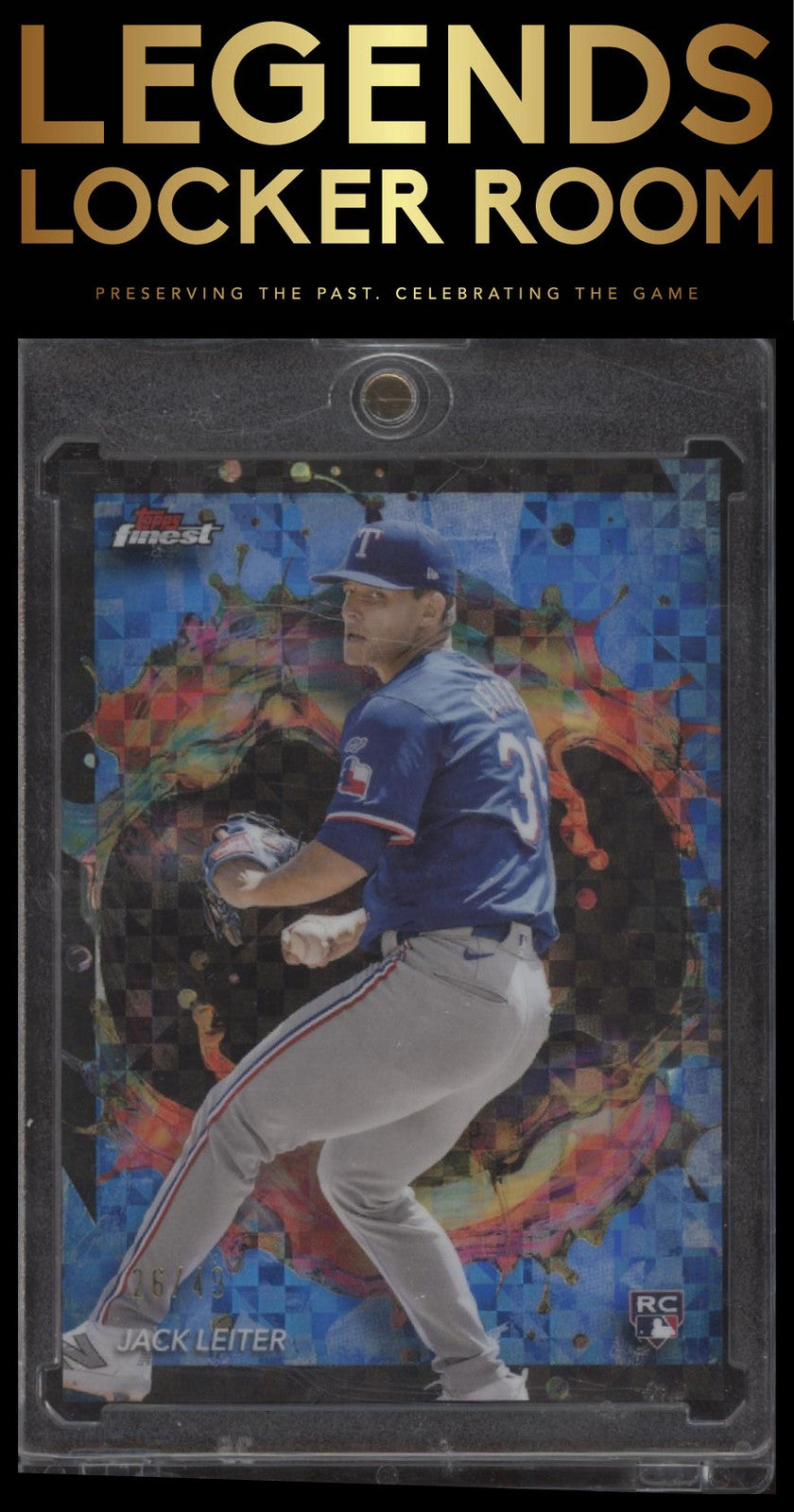 2024 Finest #219 Jack Leiter Blue Checkerboard Refractors #/49