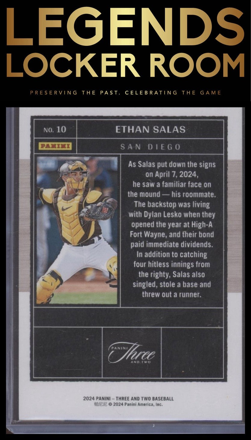 2024 Panini Three and Two #10 Ethan Salas #/99