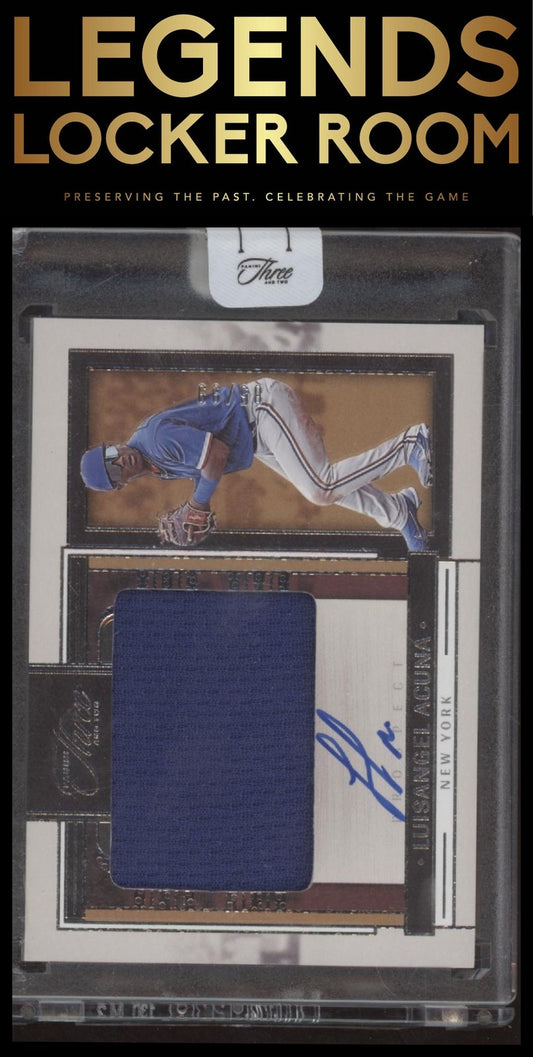 2024 Panini Three & Two Luisangel Acuna Auto Patch /99 New York Mets #PJA-LA