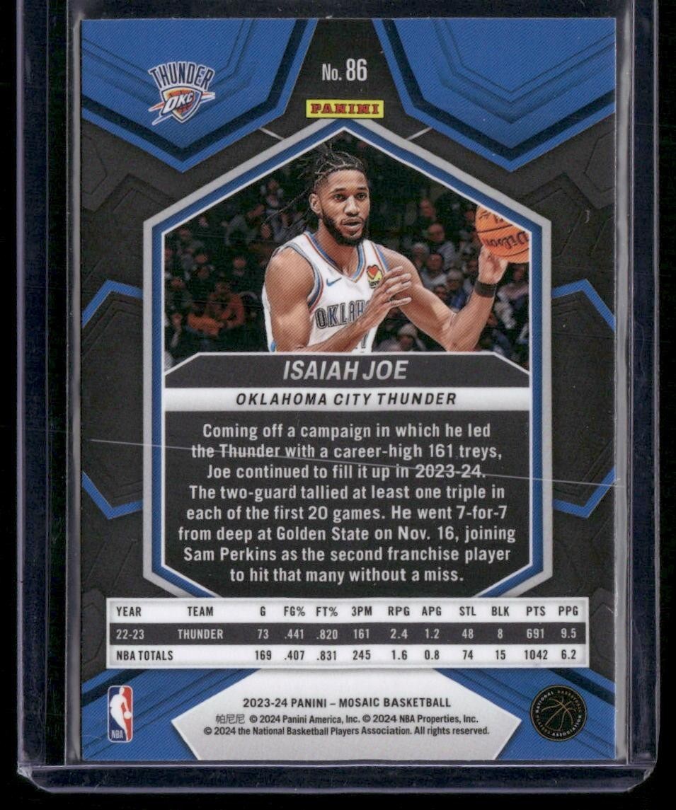 2023-24 Panini Mosaic #86 Isaiah Joe