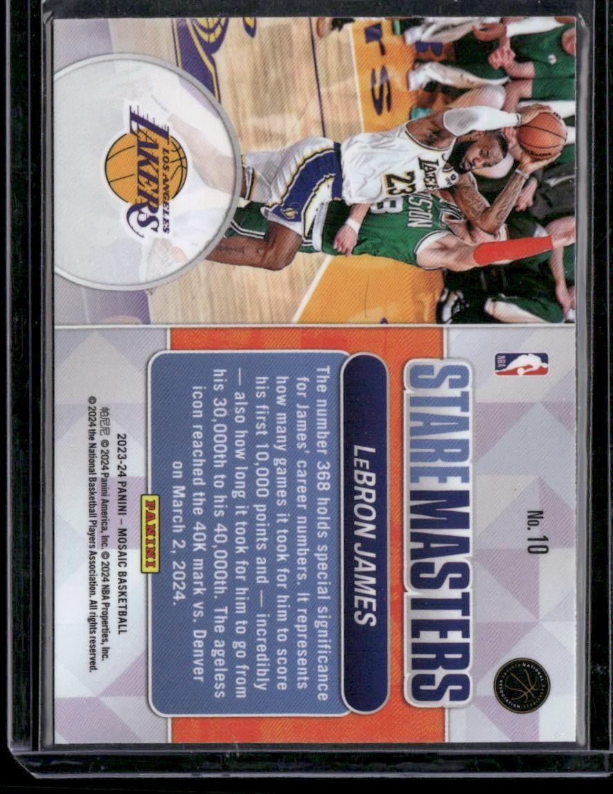 2023-24 Panini Mosaic #10 LeBron James Stare Masters