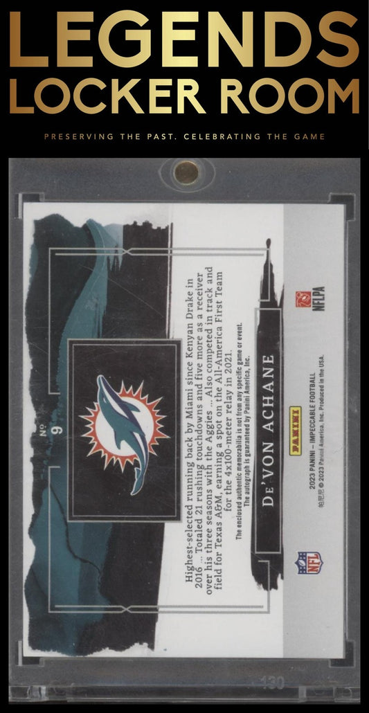 2023 Panini Impeccable #98 De'Von Achane #/75