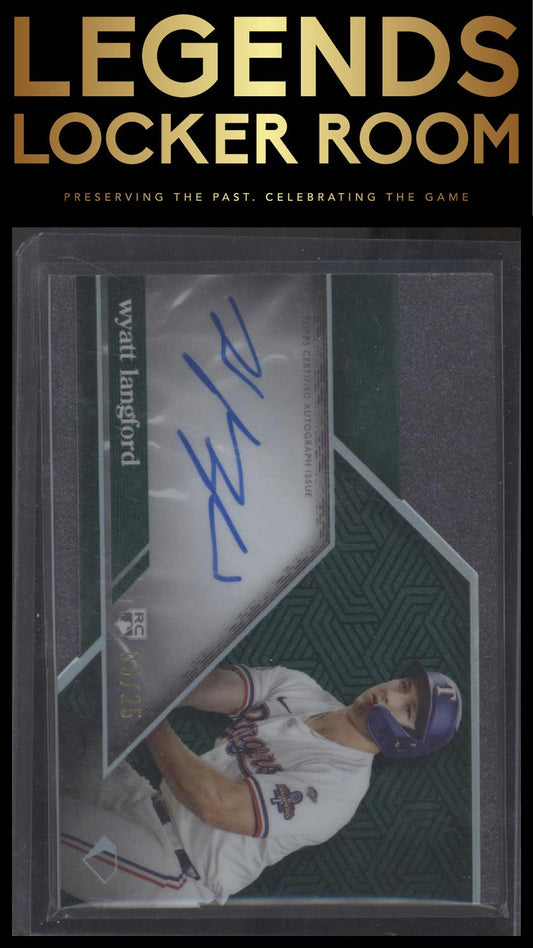 2024 Topps Diamond Icons Wyatt Langford White Polychromatink Auto /25 ACC-WAY