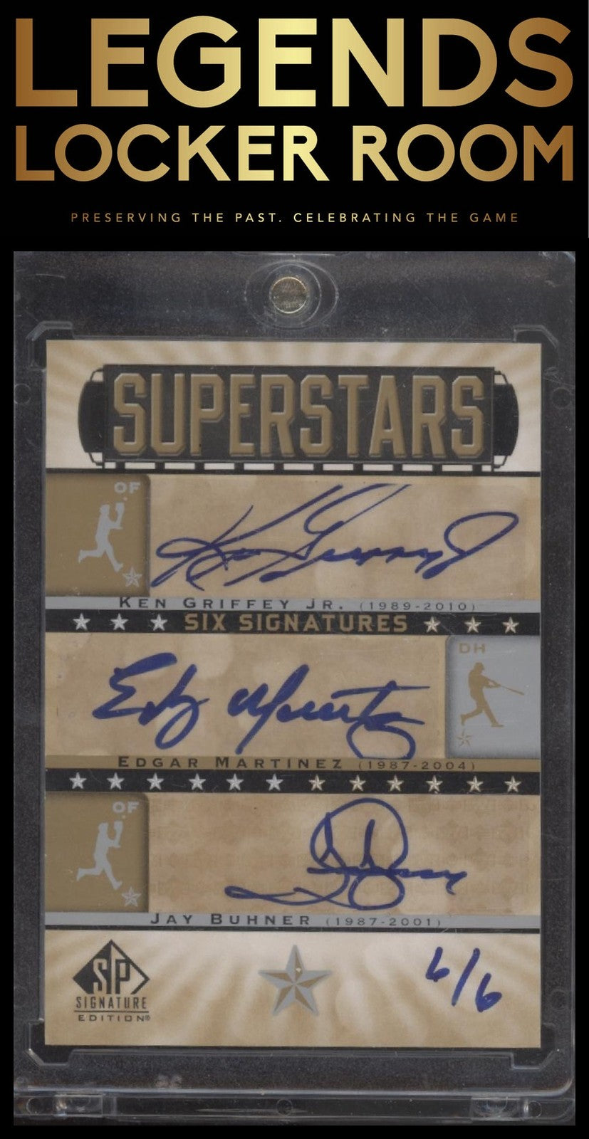 2012 SP Signatures Boggs/Buhner/Cone/Griffey, Jr./Martinez /Mattingly