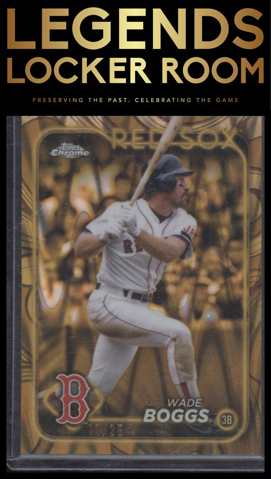 2024 Topps Gilded Collection #48 Wade Boggs Gold Ray Wave #/25