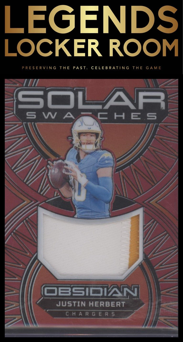2024 Panini Obsidian - Solar Swatches Red #21 Justin Herbert #/75
