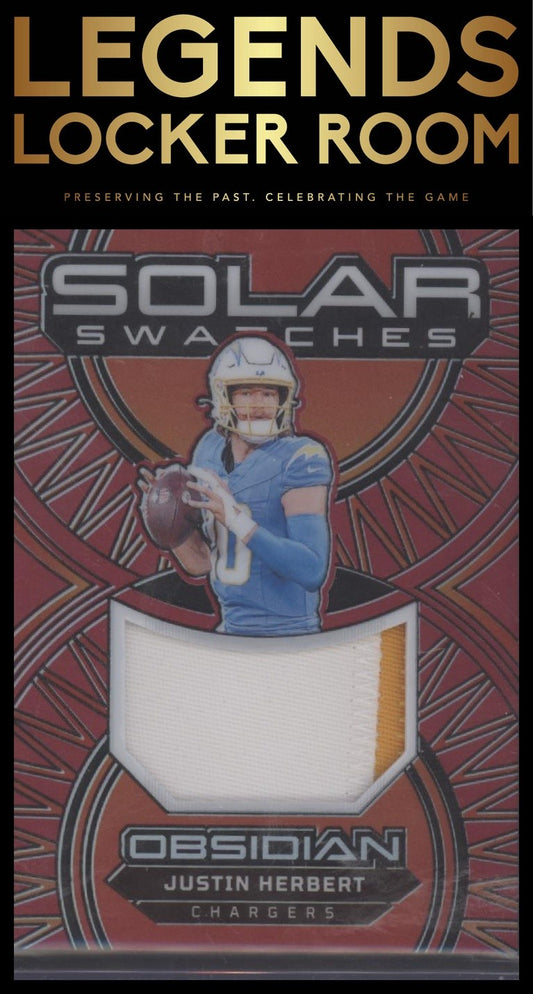 2024 Panini Obsidian - Solar Swatches Red #21 Justin Herbert #/75