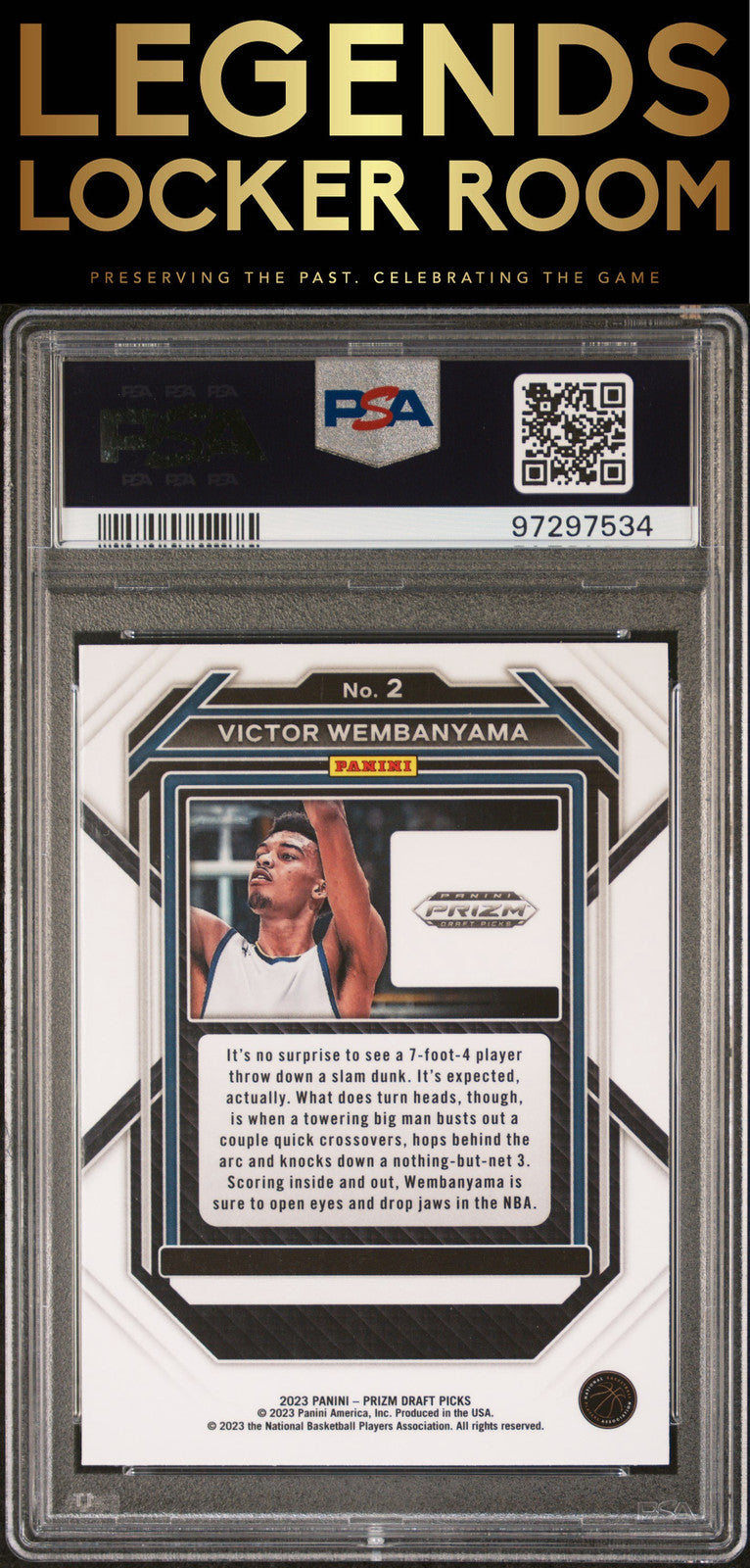 2023 Panini Prizm Draft Picks #2 Victor Wembanyama PSA 9