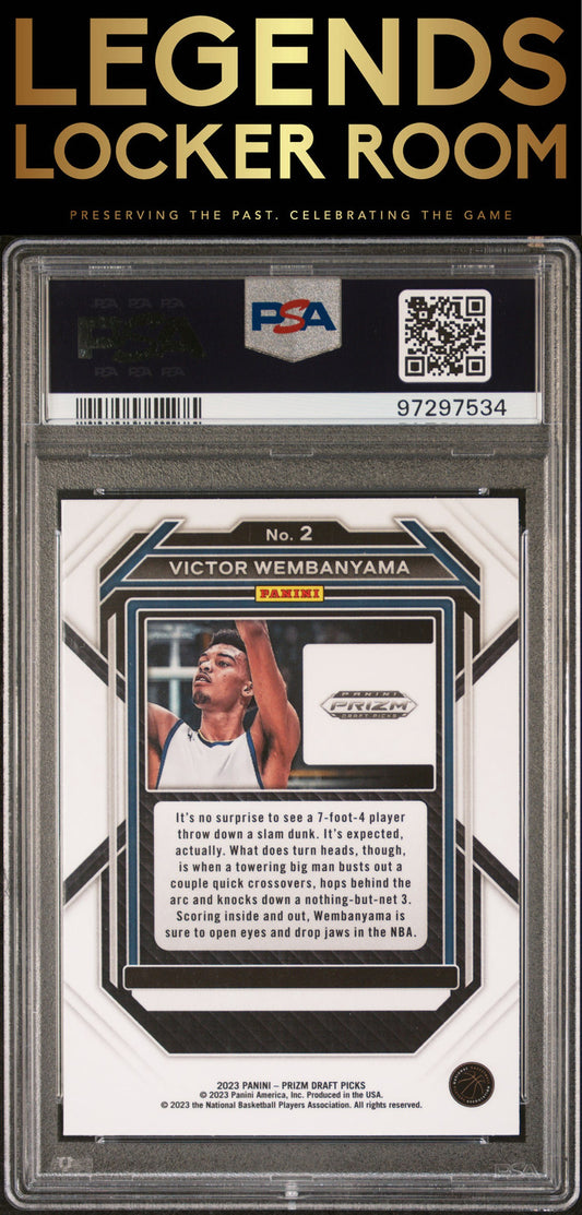 2023 Panini Prizm Draft Picks #2 Victor Wembanyama PSA 9