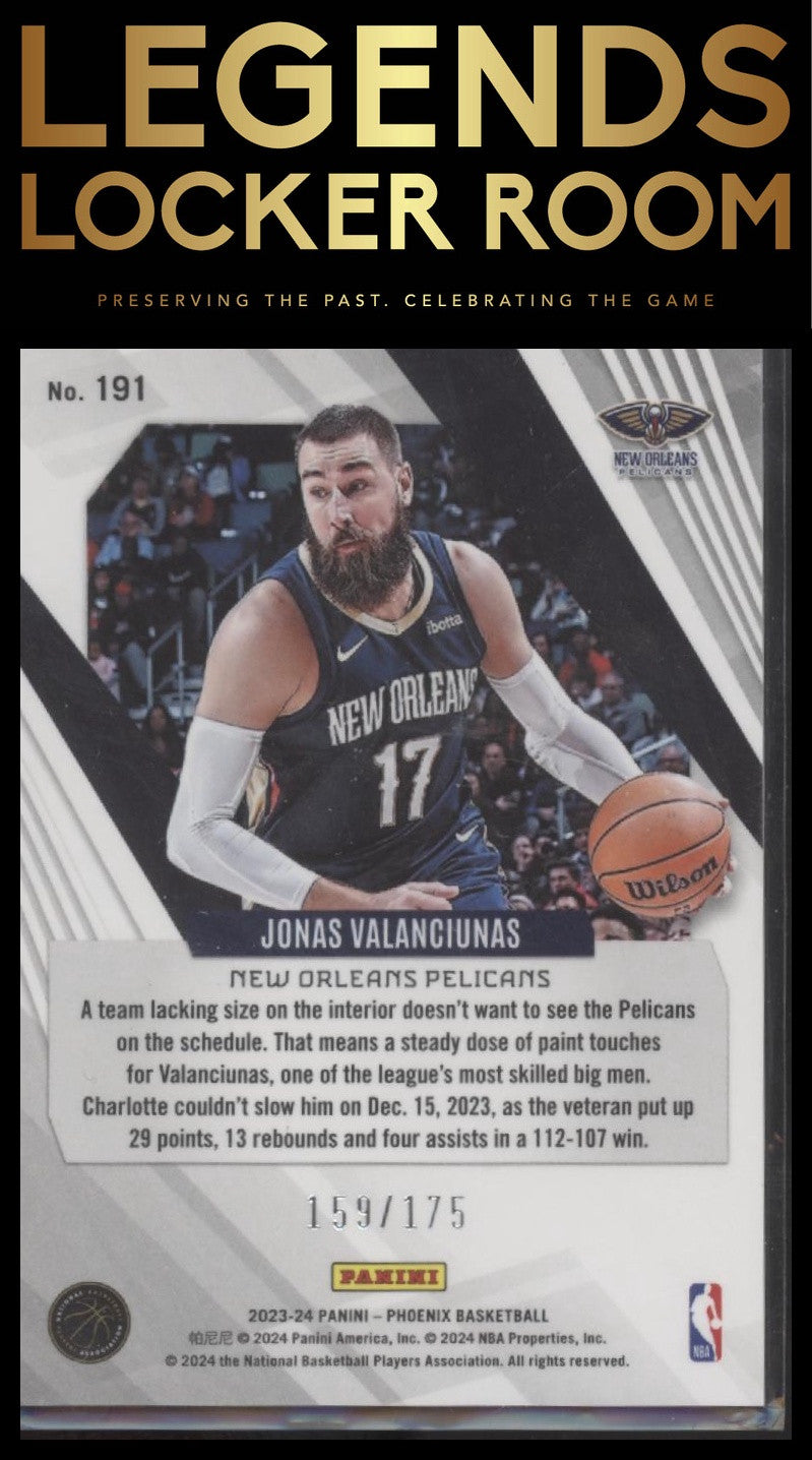 2023-24 Panini Phoenix #191 Jonas Valanciunas Pink #/175