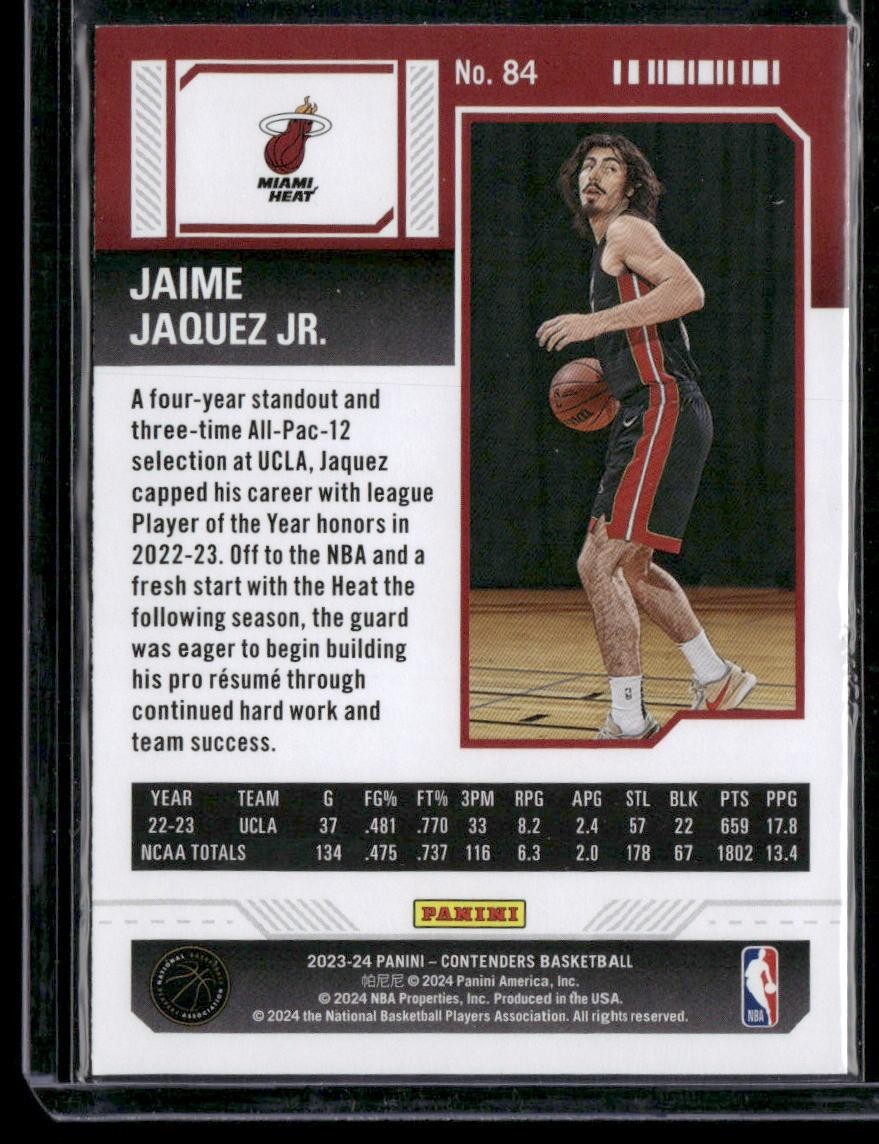 2023-24 Panini Contenders #84 Jaime Jaquez Jr.