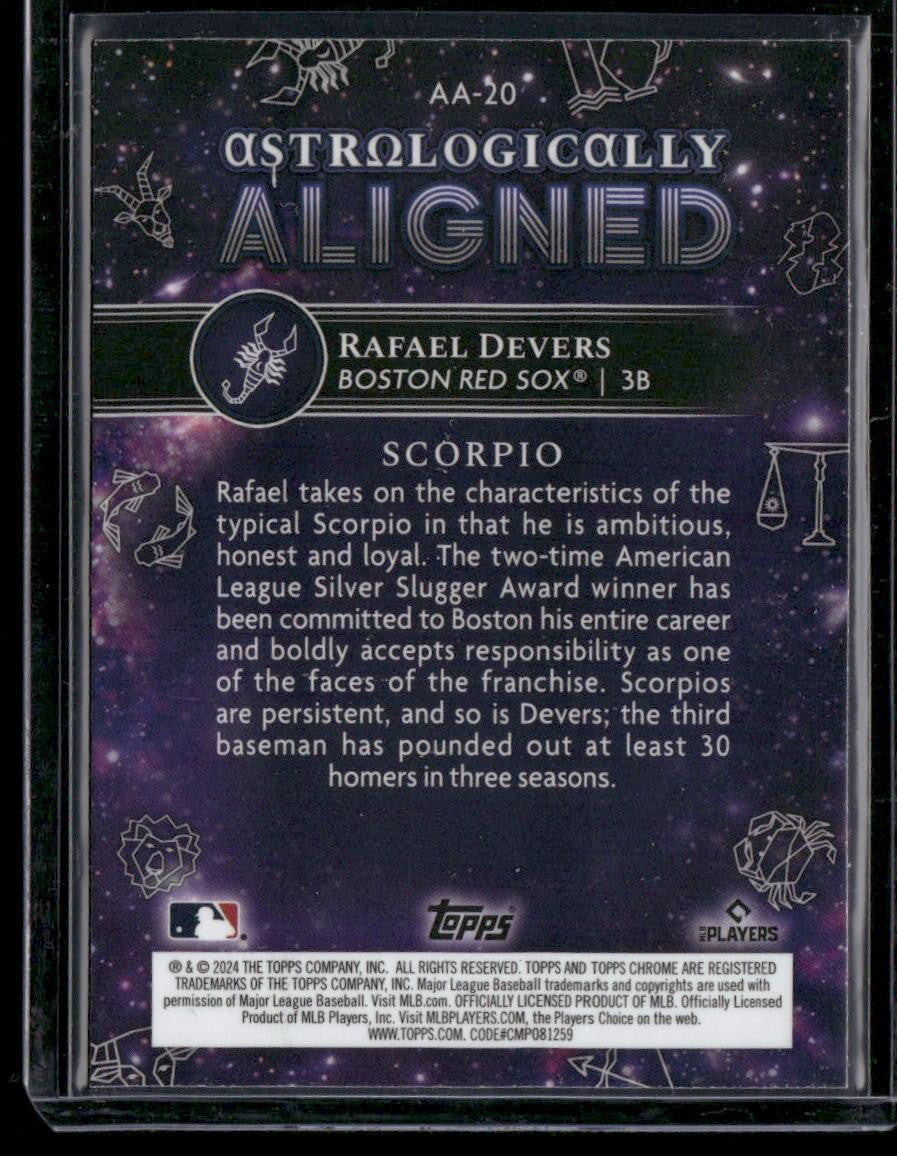 2024 Topps Chrome Cosmic #AA-20 Rafael Devers Astrologically Aligned