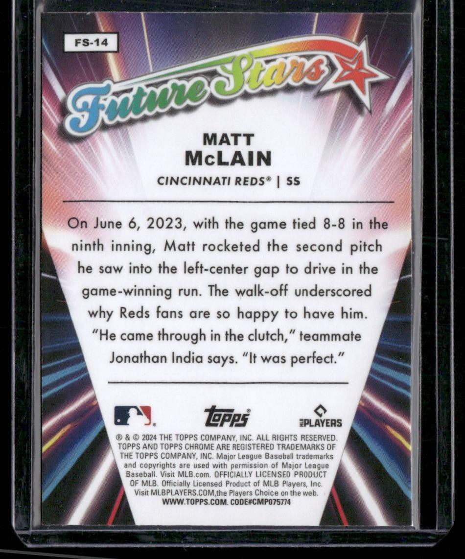 2024 Topps Chrome #FS-14 Matt McLain Future Stars