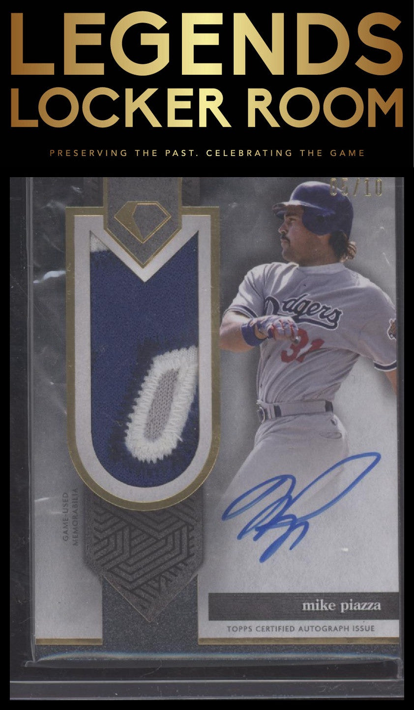 2024 Topps Diamond Icons #AJP-MP Mike Piazza Autograph Jumbo Patches Black #/10