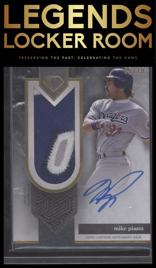 2024 Topps Diamond Icons #AJP-MP Mike Piazza Autograph Jumbo Patches Black #/10
