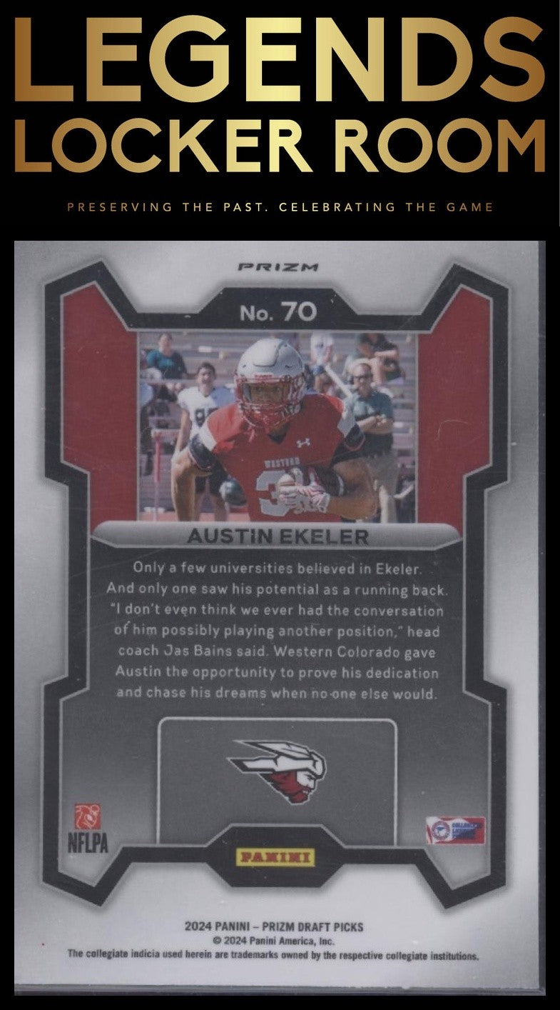 2024 Panini Prizm Draft Picks #70 Austin Ekeler Ruby Wave