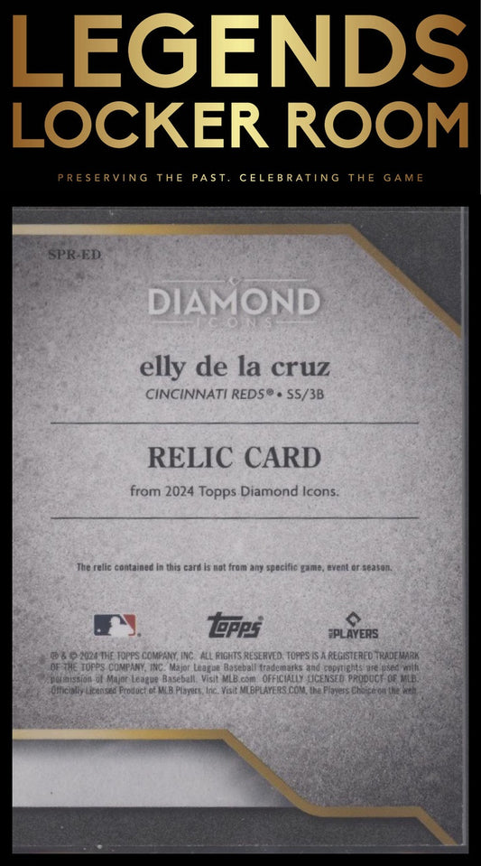 2024 Topps Diamond Icons #SPR-ED Elly De La Cruz Single Player Relics #/10