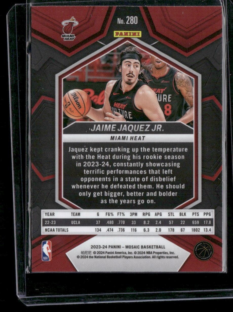 2023-24 Panini Mosaic #280 Jaime Jaquez Jr.