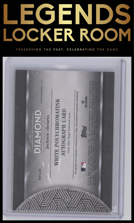 2024 Topps Diamond Icons Jackson Chourio White Polychromatink  Red Ink 01/10