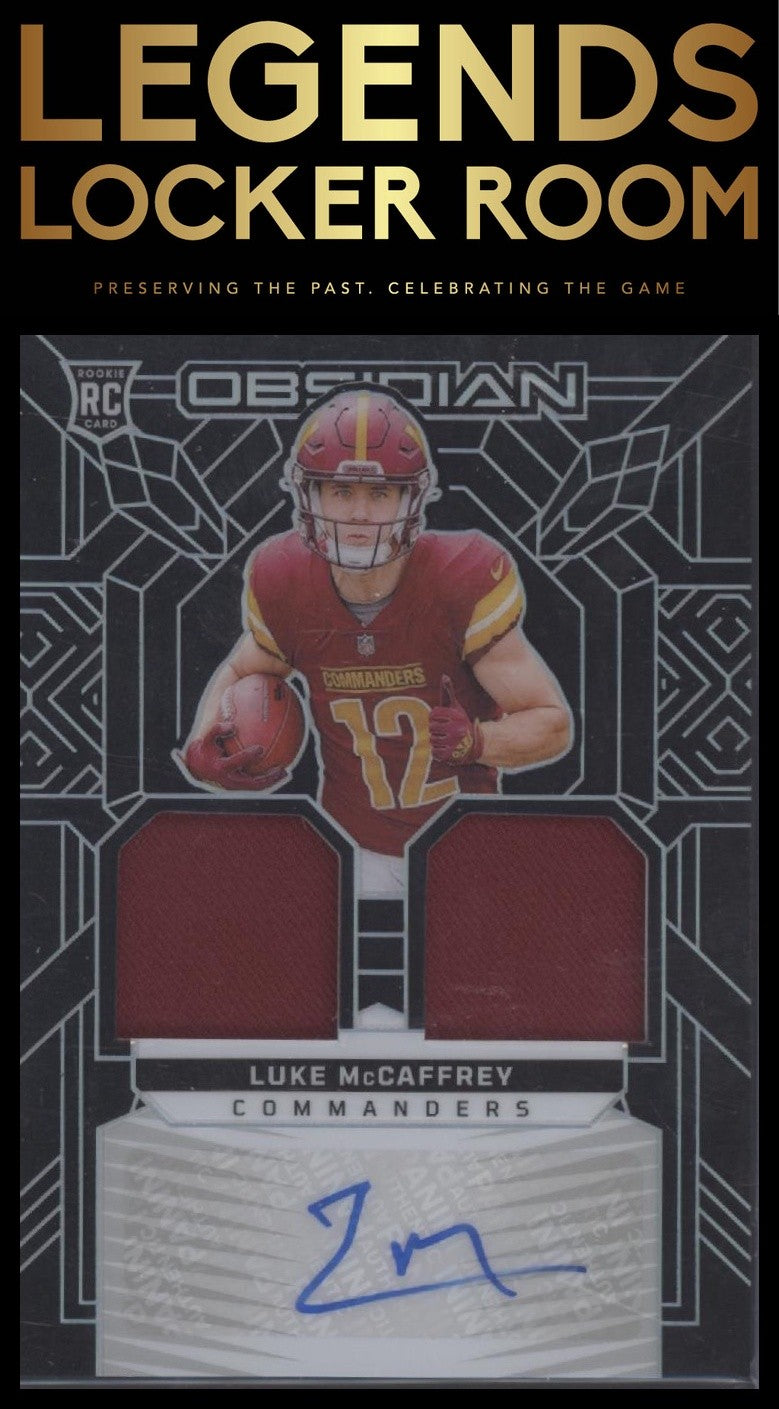 2024 Panini Obsidian Luke McCaffrey Rookie Material Ink /299