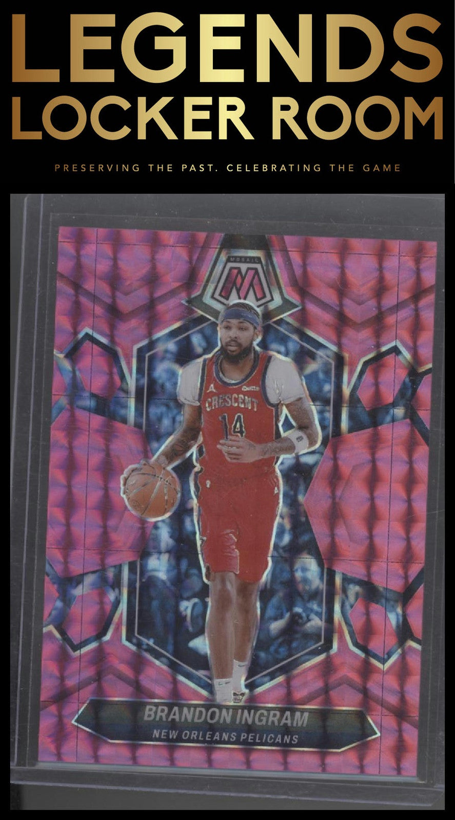 2023-24 Panini Mosaic #174 Brandon Ingram Pink #/149