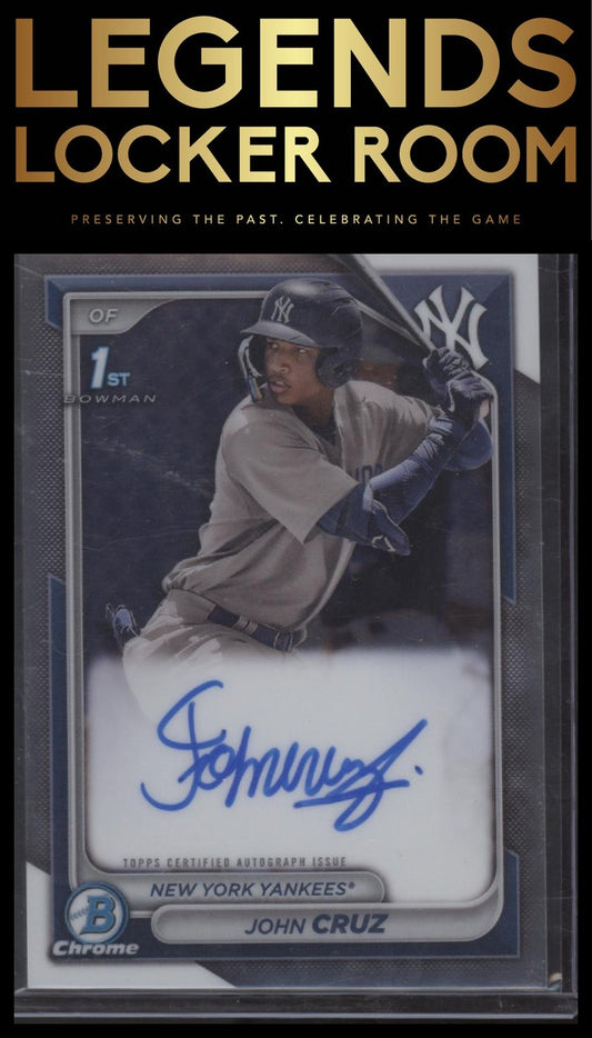 2024 Bowman #CPA-JCZ John Cruz Chrome Prospects Autographs