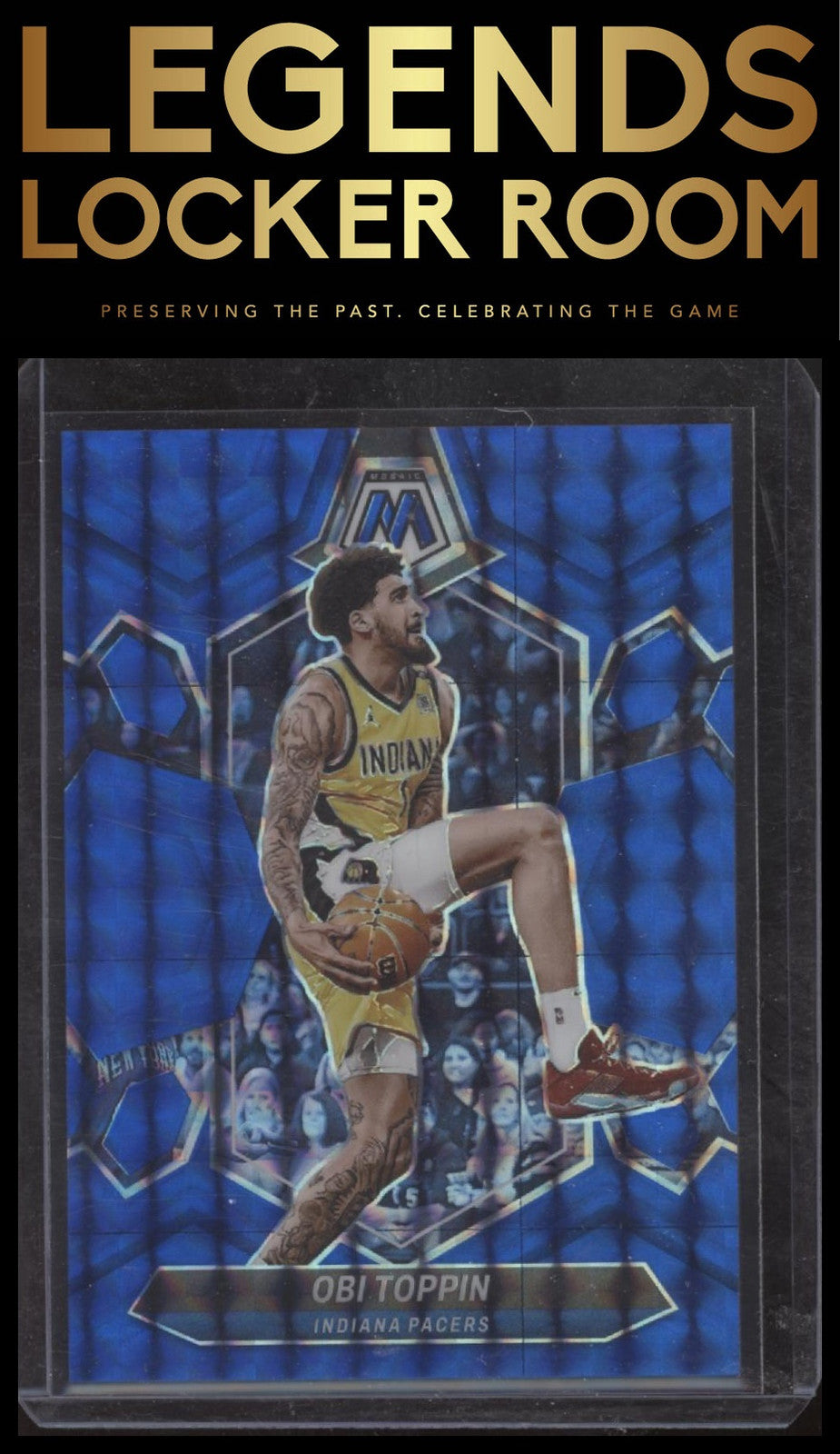 2023-24 Panini Mosaic #144 Obi Toppin Blue #/199