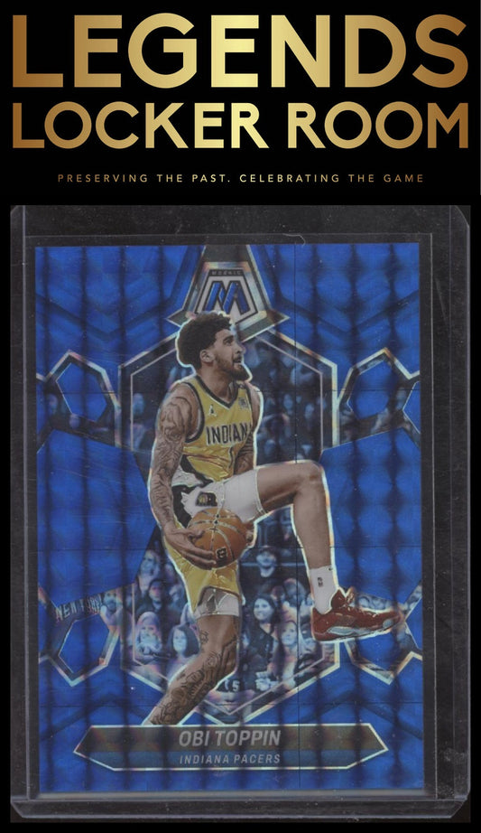 2023-24 Panini Mosaic #144 Obi Toppin Blue #/199