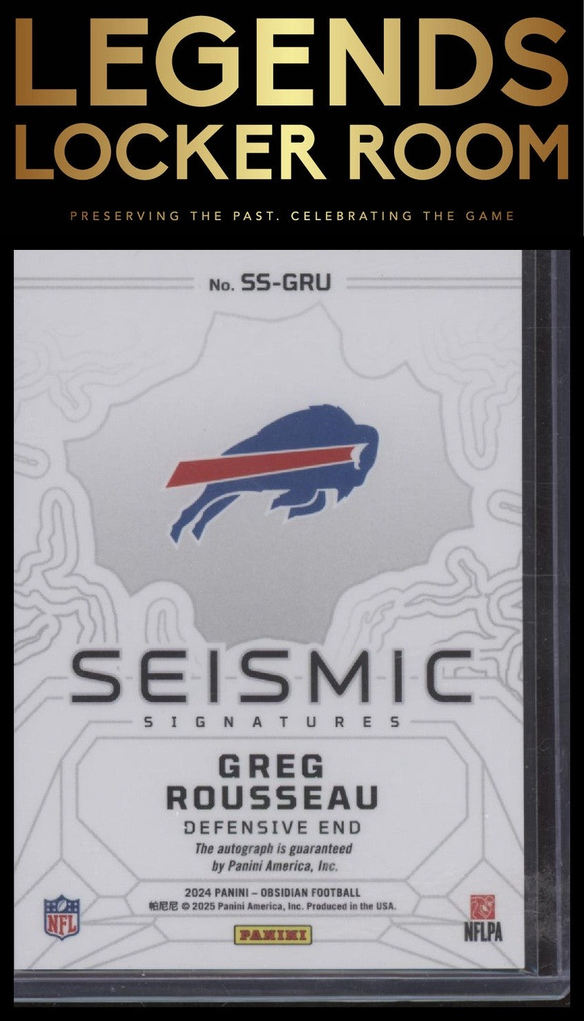 2024 Panini Obsidian - Seismic Signatures #SS-GRU Greg Rousseau