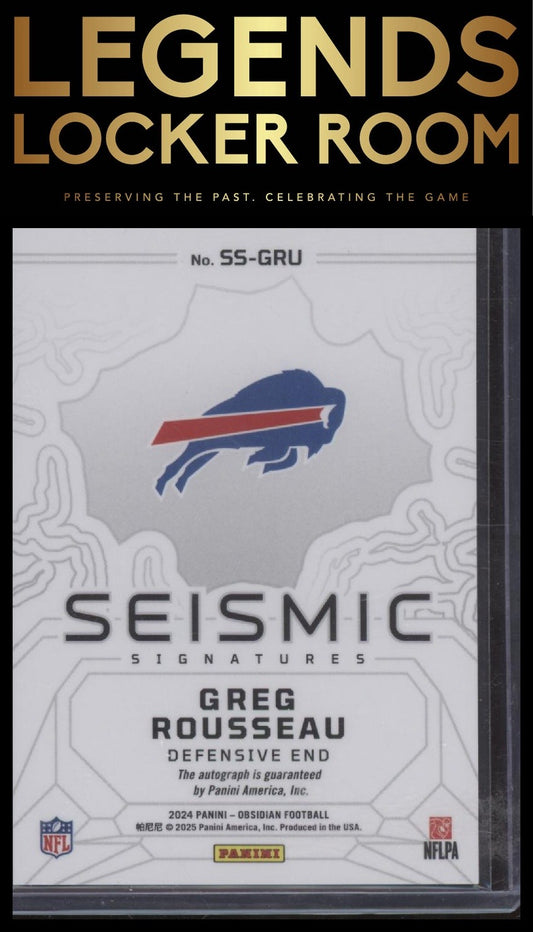 2024 Panini Obsidian - Seismic Signatures #SS-GRU Greg Rousseau
