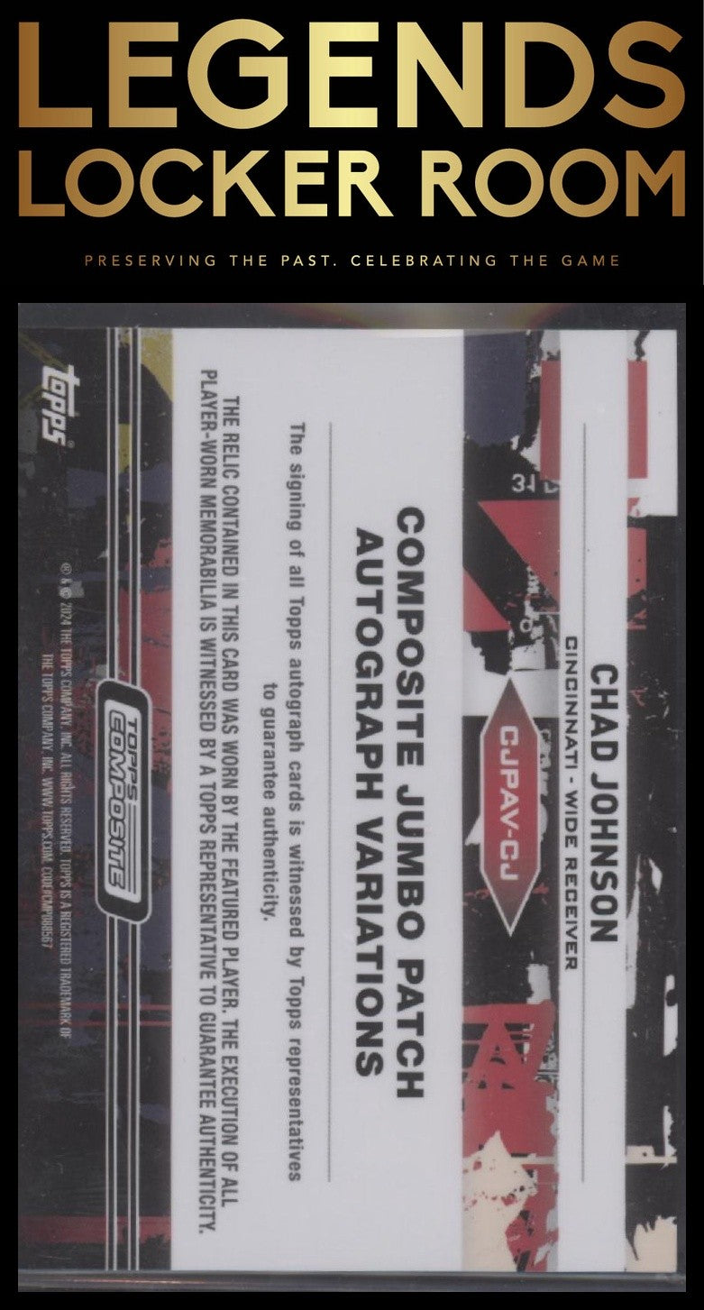 2023 Topps Composite Chad Johnson Composite Swatch Autographs Horizontal #/99