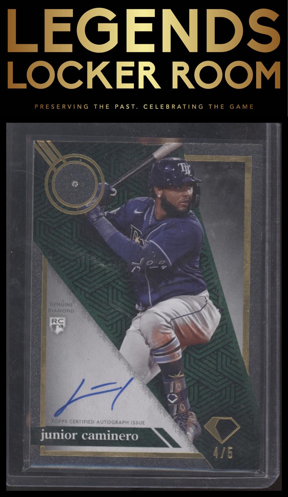 2024 Topps Diamond Icons #ADR-JC Junior Caminero Autograph Diamond Relics #/5