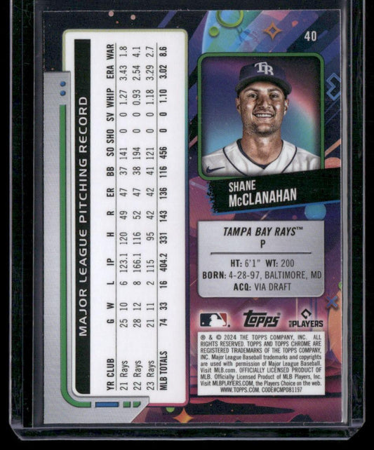 2024 Topps Chrome Cosmic #40 Shane McClanahan