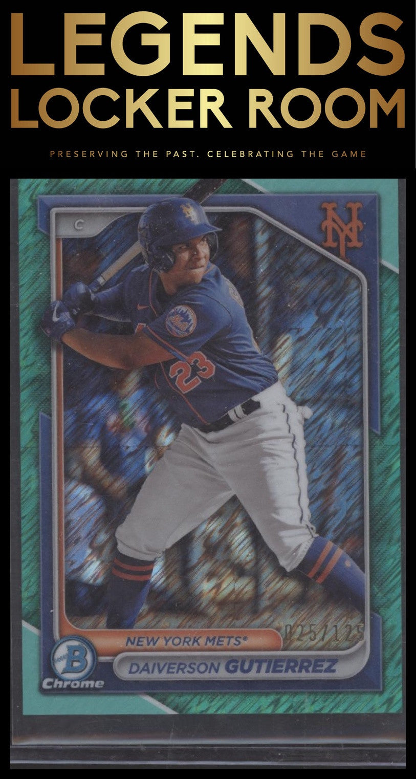 2024 Bowman Daiverson Gutierrez Chrome Prospects Aqua Shimmer Refractors /125