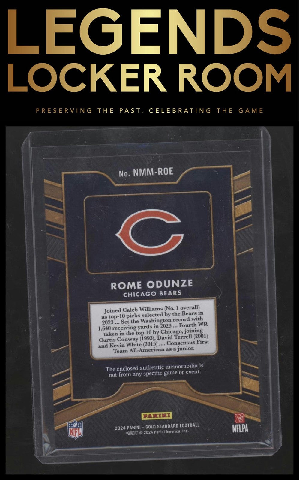 2024 Panini Gold Standard #NMM-ROE Rome Odunze Newly Minted #/499