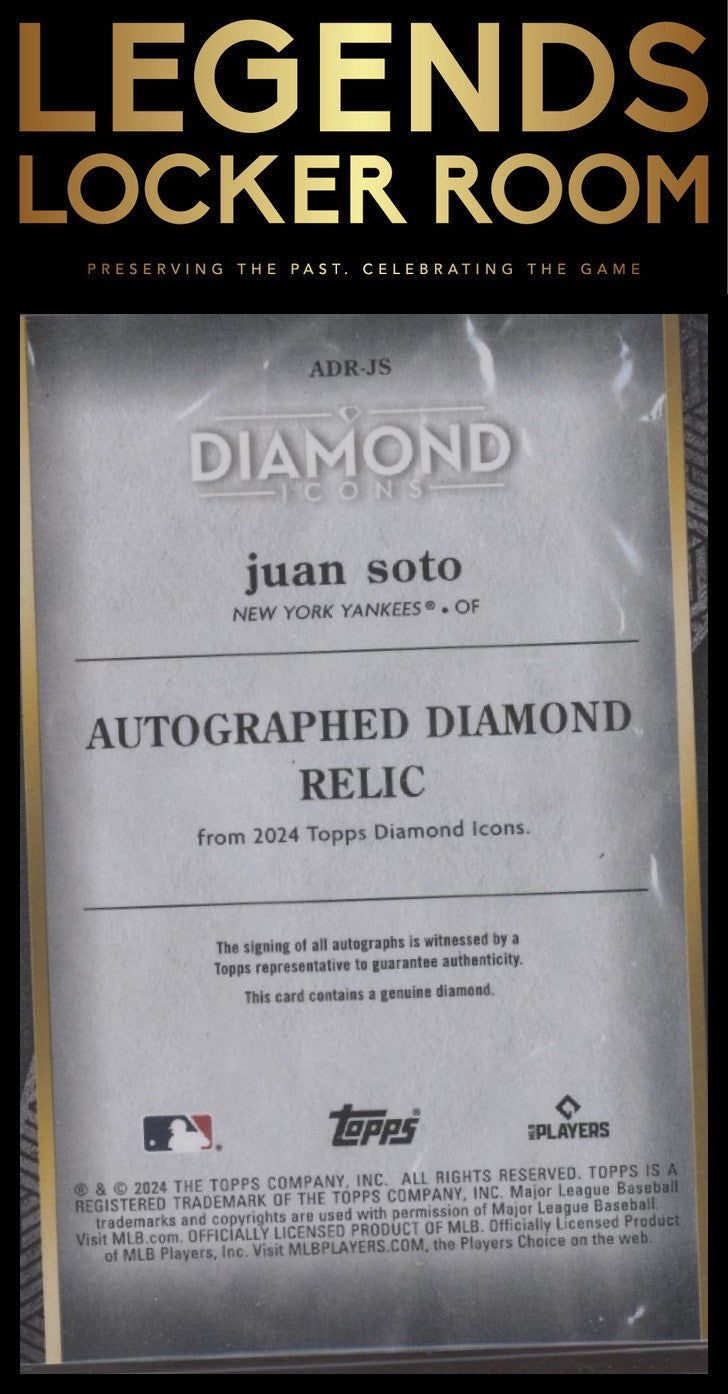 2024 Topps Diamond Icons #ADR-JS Juan Soto Autograph Diamond Relics #/5