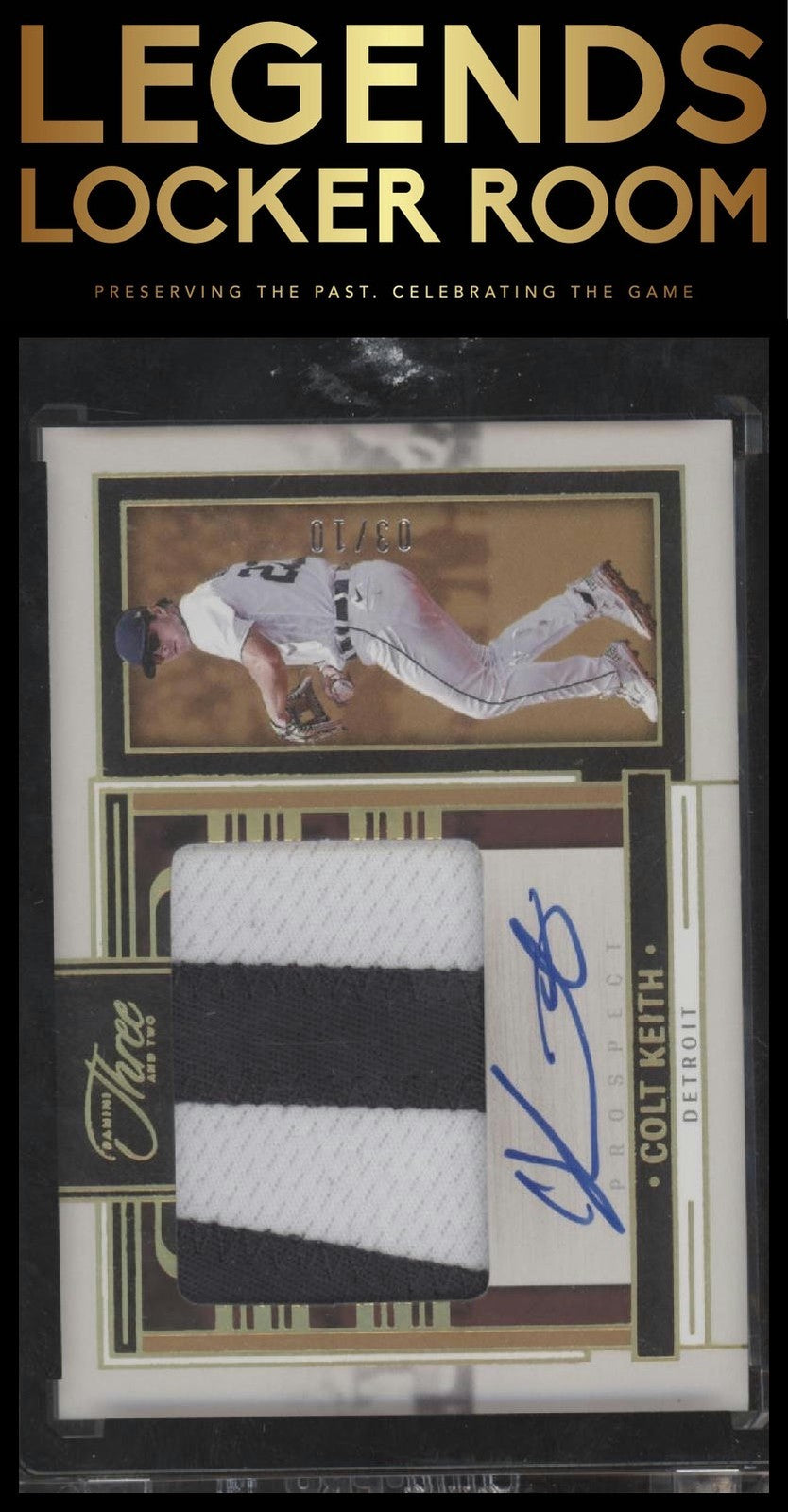 2024 Panini Three & Two Colt Keith Prospect Jersey Patch Auto /10