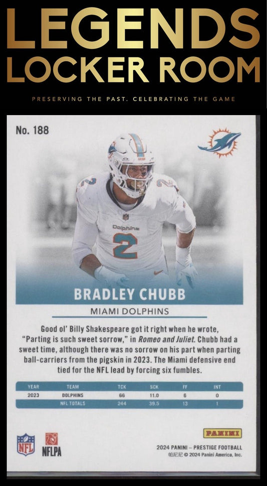 2024 Panini Prestige #188 Bradley Chubb Red Premium Xtra Points #/399