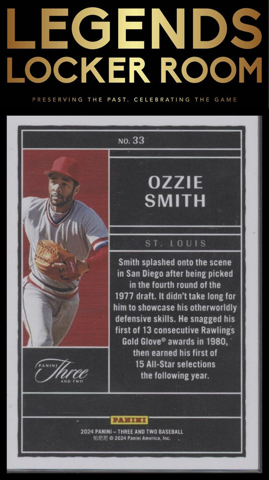 2024 Panini Three and Two #33 Ozzie Smith Draft Class #/99