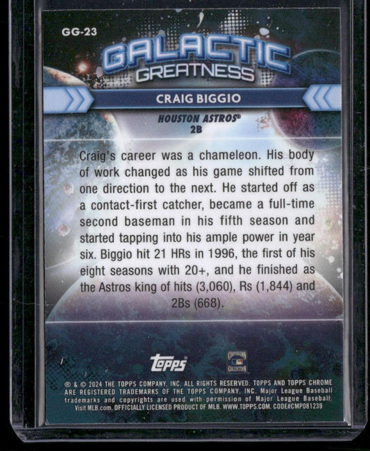 2024 Topps Chrome Cosmic #GG-23 Craig Biggio Galactic Greatness