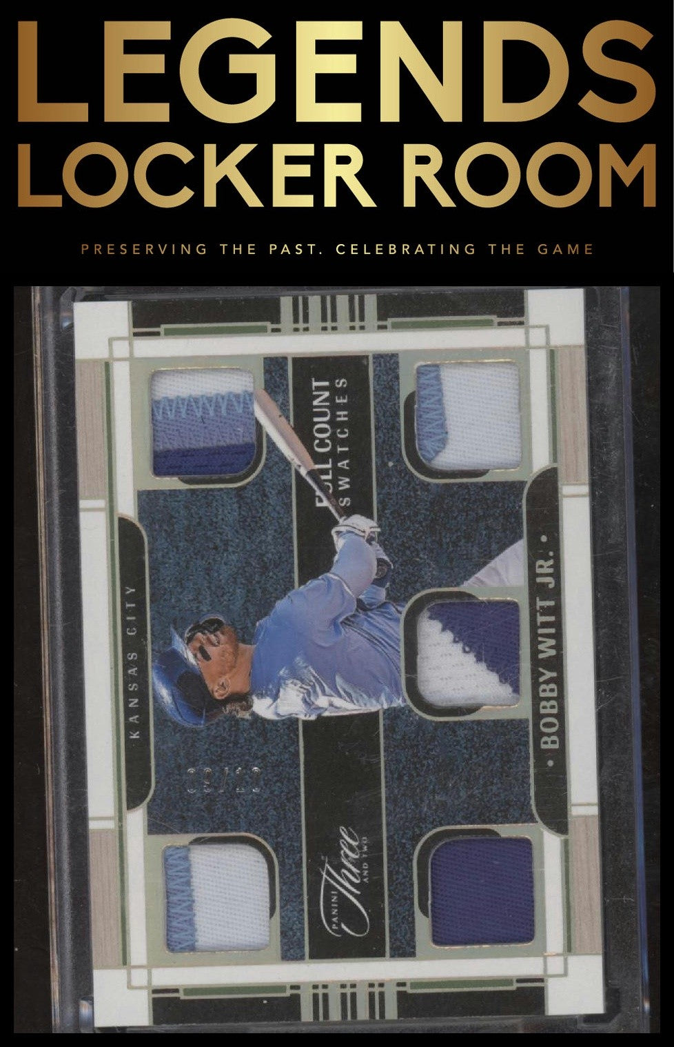 2024 Panini Three And Two Full Count Swatches Bobby Witt Jr. 09/10