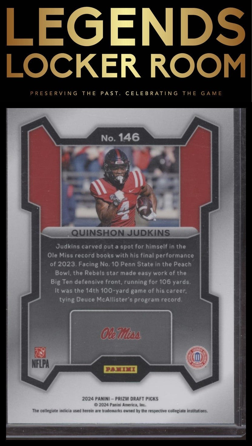 2024 Panini Prizm Draft Picks #146 Quinshon Judkins