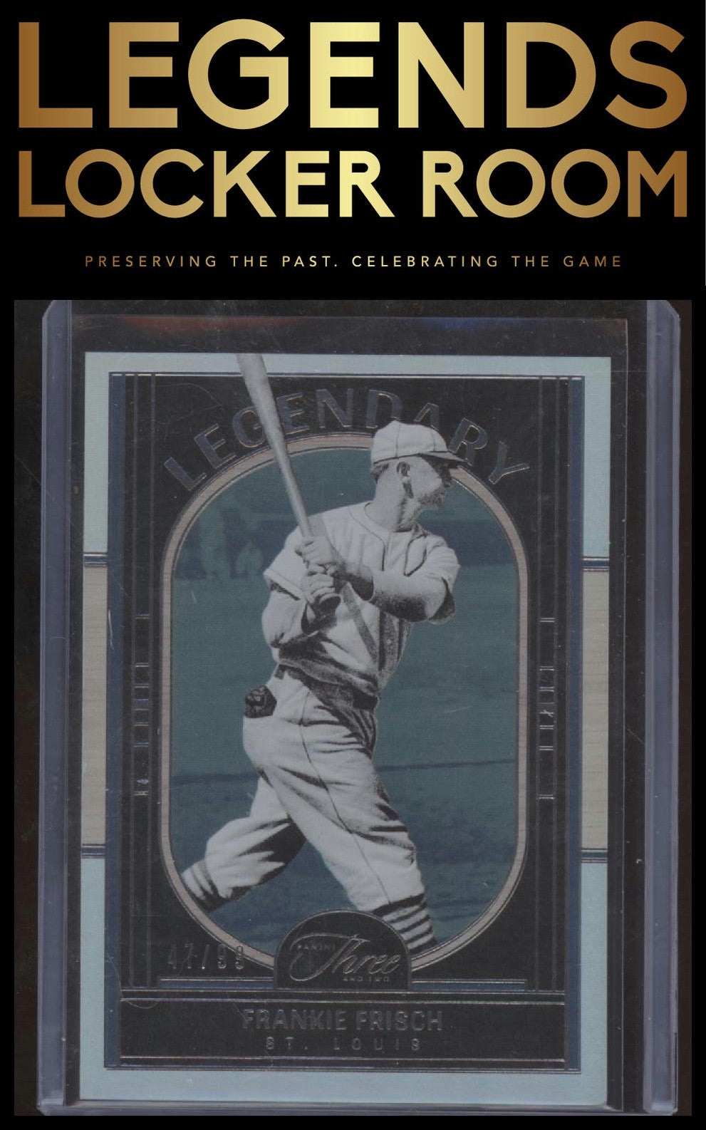 2024 Panini Three and Two #28 Frankie Frisch Legendary #/99