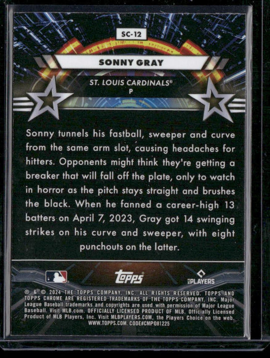 2024 Topps Chrome Cosmic #SC-12 Sonny Gray Star Command