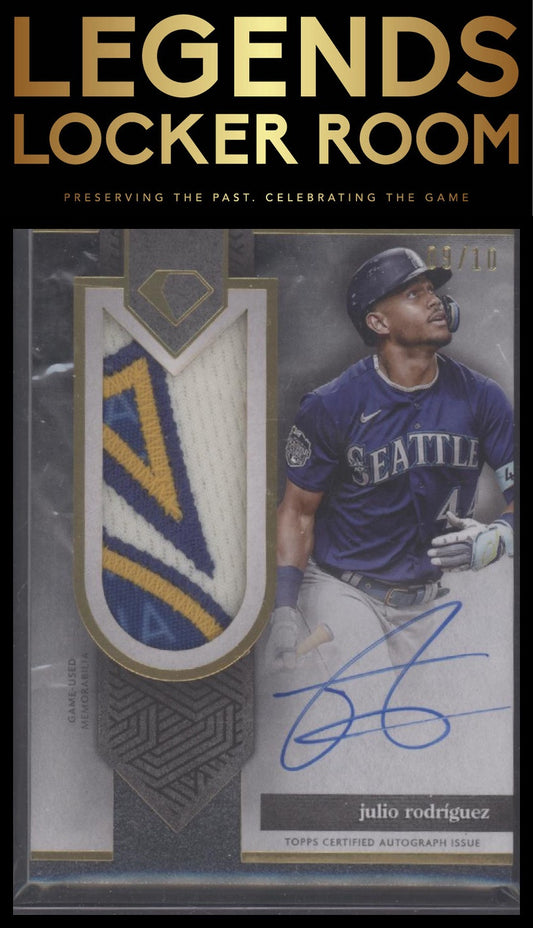 2024 Topps Diamond Icons Julio Rodríguez Autograph Jumbo Patches Black #/10