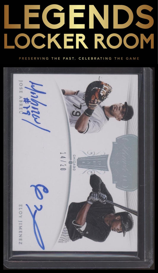 2018 Panini Flawless Eloy Jimenez / Jose Abreu Flawless Dual Auto /20