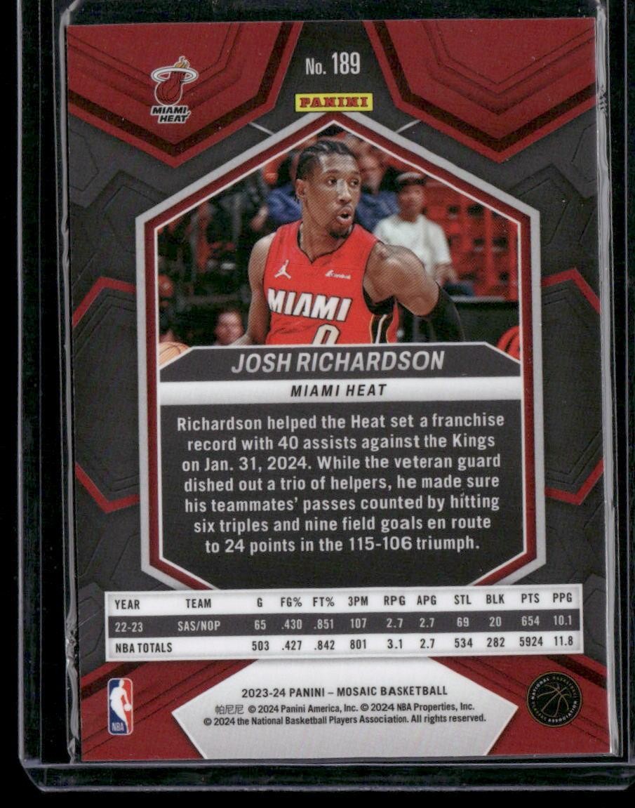 2023-24 Panini Mosaic #189 Josh Richardson