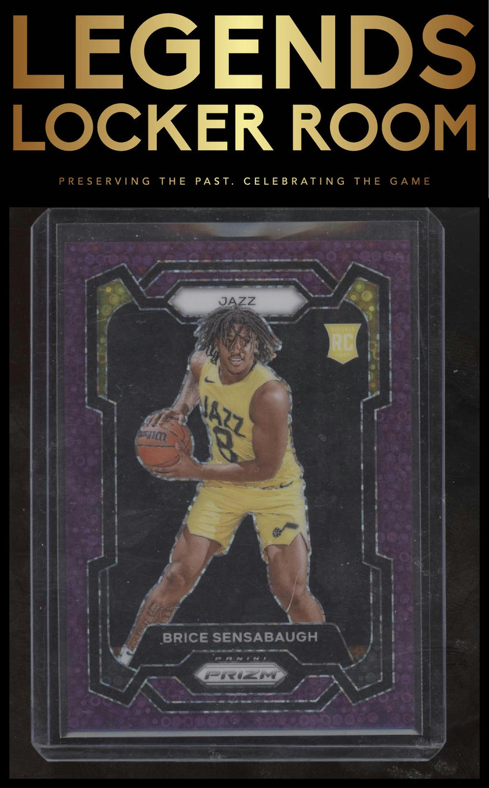 2023-24 Panini Prizm #177 Brice Sensabaugh Prizms Fast Break Purple #/75