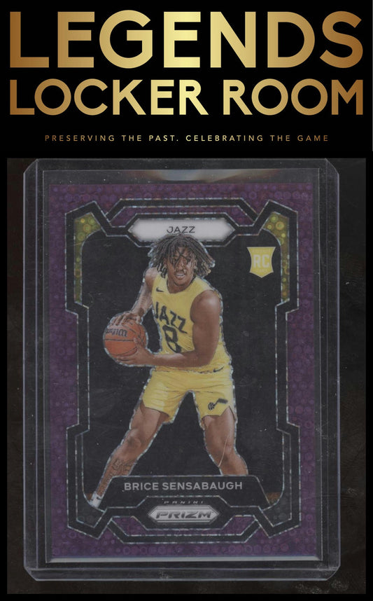 2023-24 Panini Prizm #177 Brice Sensabaugh Prizms Fast Break Purple #/75